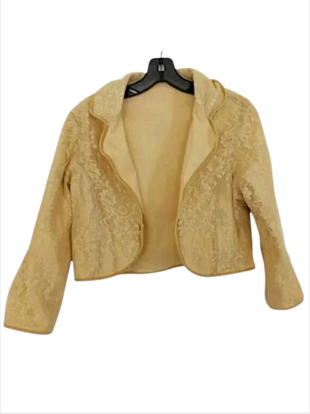 Anthropologie Vintage Reversible Lace / Corduroy Cropped Jacket - Picture 1 of 7